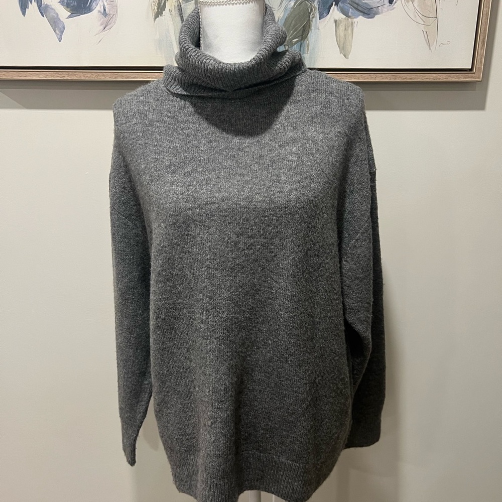 Urban Outfitters Gray Turtleneck Sweater Cozy Knit